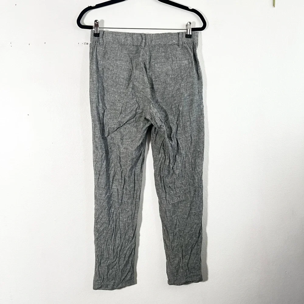 Uniqlo Linen Blend Pants Mens‎ Small Grey Straight Leg Casual Summer